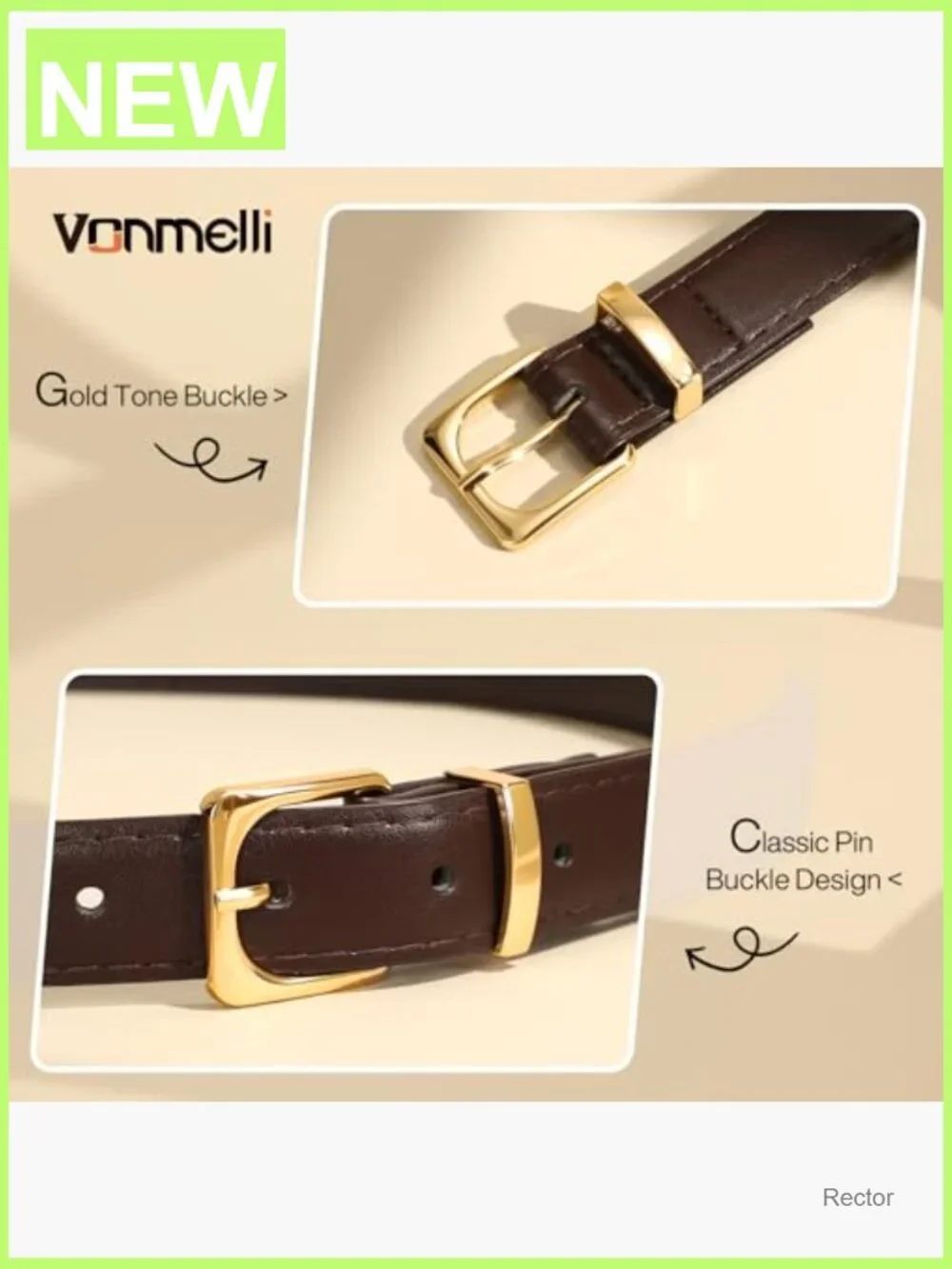 Faux Leather Skinny Belt with Gold Buckle for Jeans Dresses